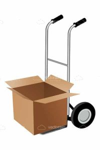 Parcel with trolley